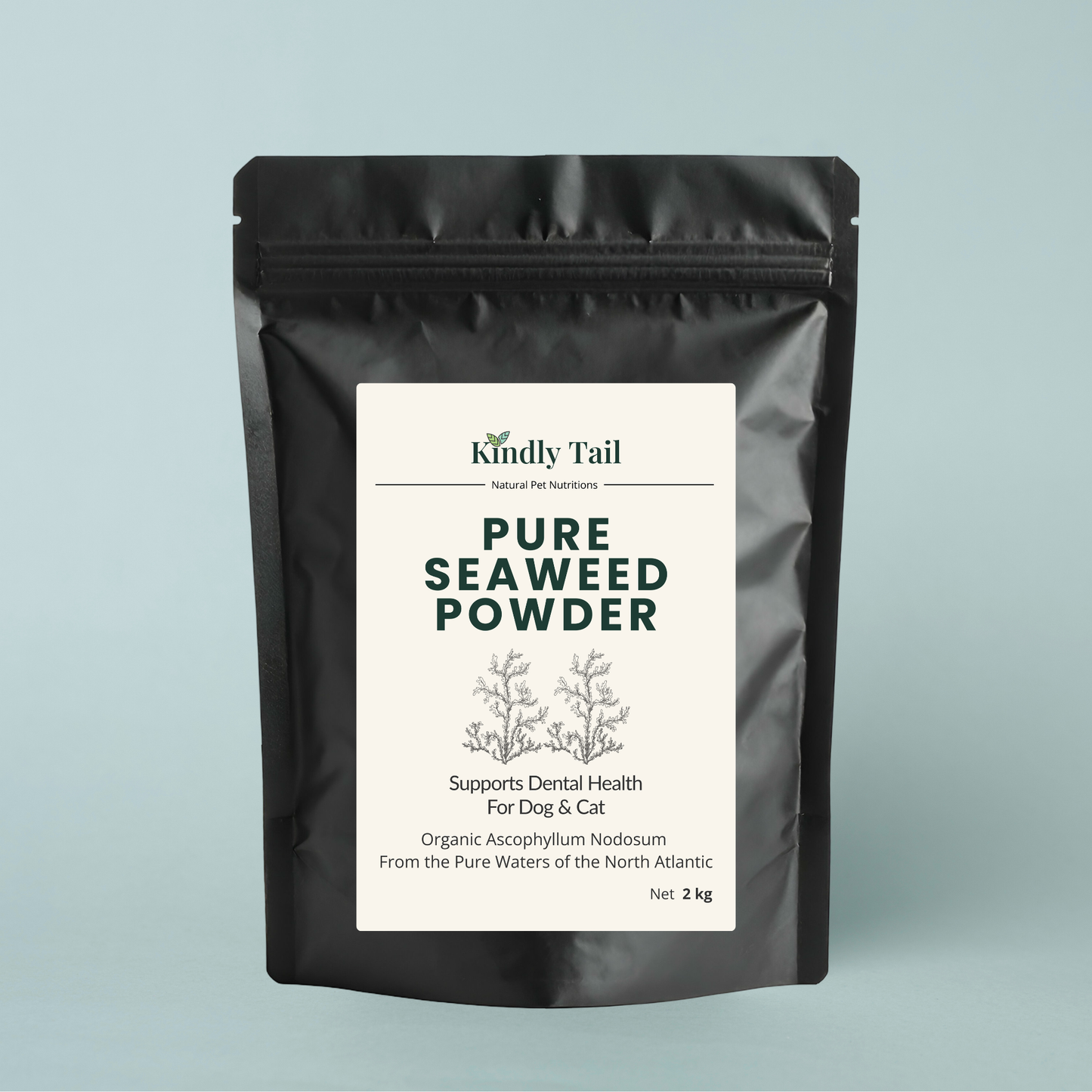 ascophyllum nodosum seaweed powder for dogs supporting dental health and reducing plaque and tartar